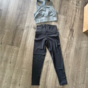 Alo Yoga Sports Bra and High-Waisted Leggings Activewear Set